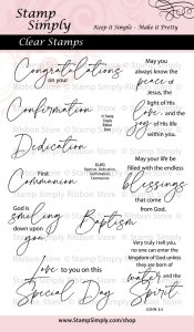 Stamp Simply Clear Stamps - Baptism, Dedication, Confirmation, 1st Communion