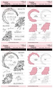 Stamp Simply Clear Stamps - Seasonal Wreaths Full Bundle QUAD